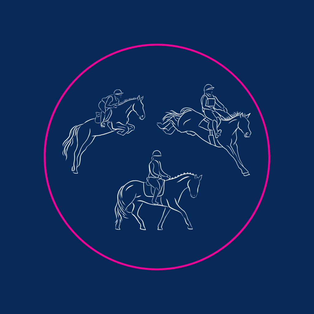 Paarden logo illustratie branding Studio Equine